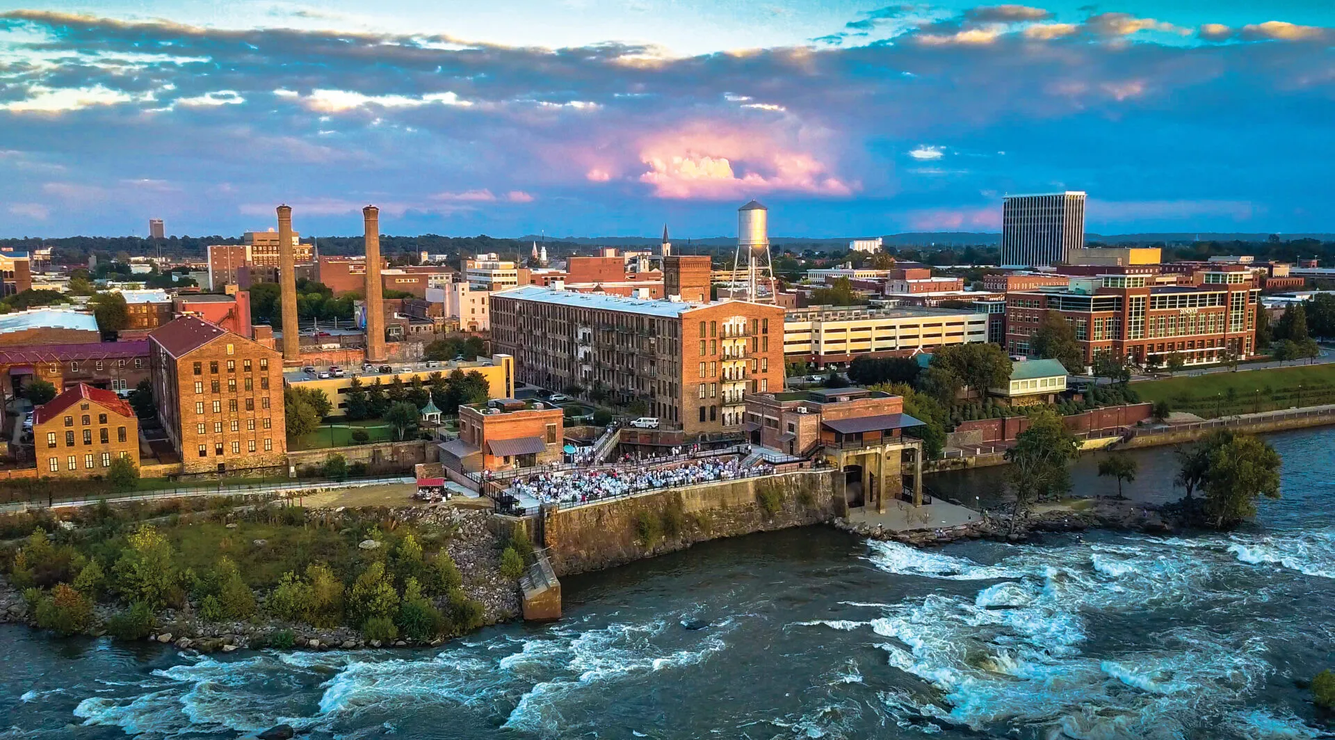Downtown Columbus, Georgia along the Chattahoochee River